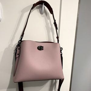Coach - Willow Colorblock Ice Purple Leather Shoulder Bag.